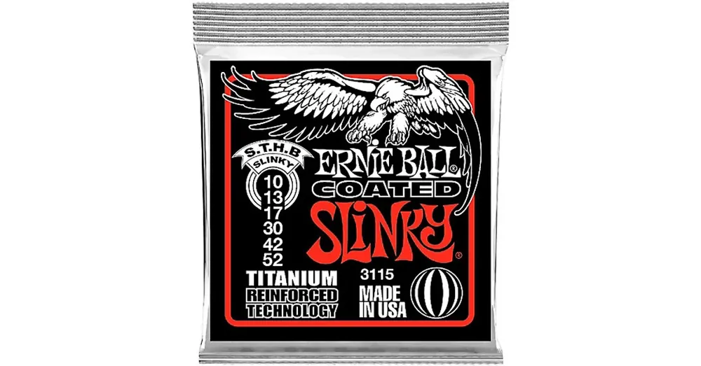 Bestseller Ernie Ball - Coated Titanium RPS Skinny Top Heavy Bottom Slinky 10-52 Elektromos Gitárhúr készlet