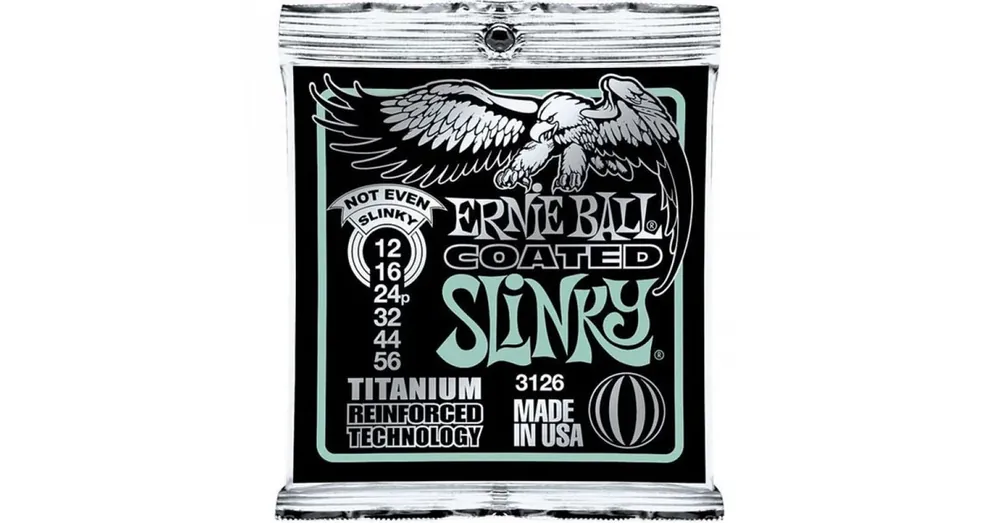 Árengedmény Ernie Ball - Coated Titanium RPS Not Even Slinky 12-56 Elektromos Gitárhúr készlet