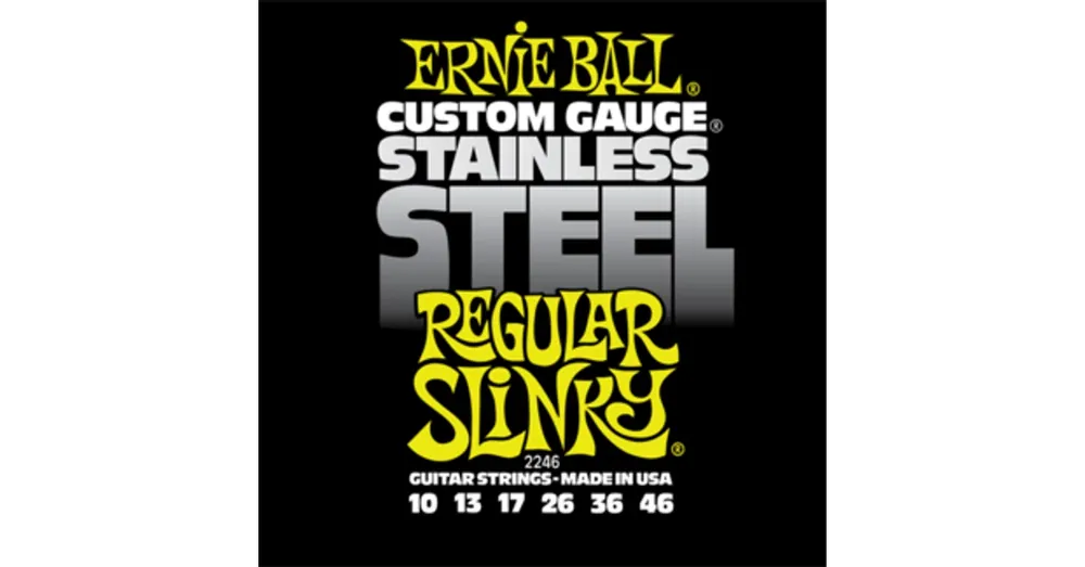 Végkiárusítás Ernie Ball - Stainless Steel Regular Slinky 10-46 Elektromos Gitárhúr készlet