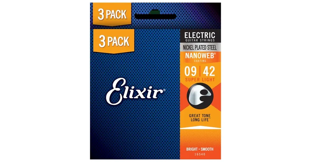 Elixir - NanoWeb (16540) 9-42 Super Light elektromos húrkészlet 3db Olcsó