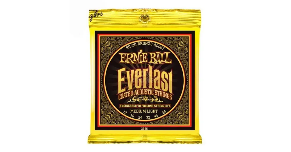 Ernie Ball - Everlast Coated Bronze Medium Light 12-54 Akusztikus Gitárhúr készlet Legnépszerűbb