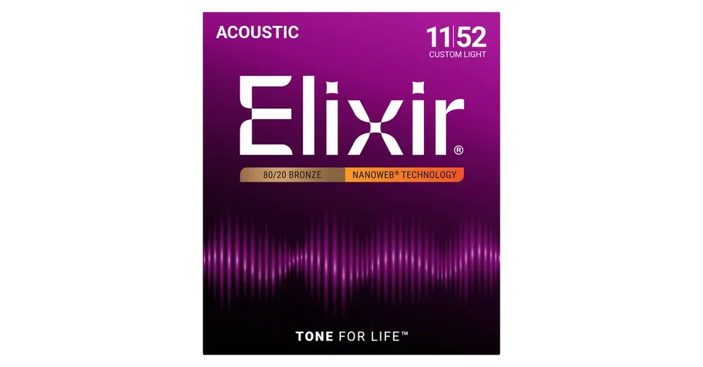 Ajánlat Elixir - 011 - 052 NanoWeb 80/20 Bronze Custom Light Akusztikus gitárhúr