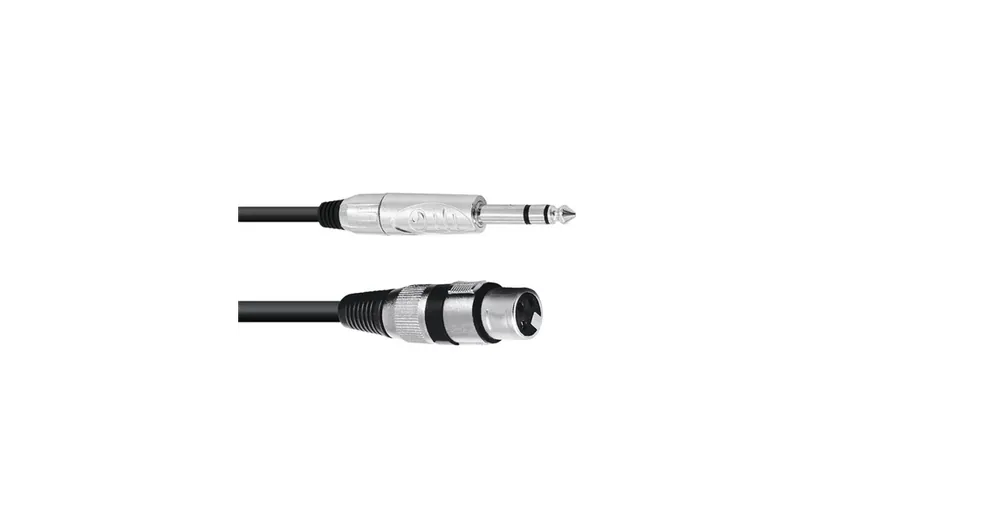 OMNITRONIC - Adaptercable XLR(F)/Jack stereo 2m bk Szezonális akció