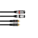 OMNITRONIC - Adaptercable 2xXLR(M)/2xRCA 6m bk Alacsony ár