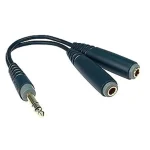 Vedd meg online Klotz - Y adapter kábel JACK-JACK0,2 m – Klotz aranyozott 6,35/JACK3 - 2x6,35/JACK3 aljzat csatlakozók + PCU201-Z fekete kábel