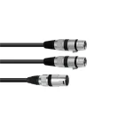 OMNITRONIC Adaptercable XLR(M)/2xXLR(F) 1.5m bk Ajánlat